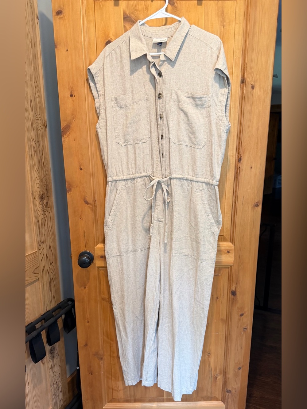 Universal Thread Sleeveless Utility Jumpsuit - Light Beige 16